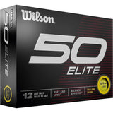 Wilson Fifty Elite Golf Balls - Yellow