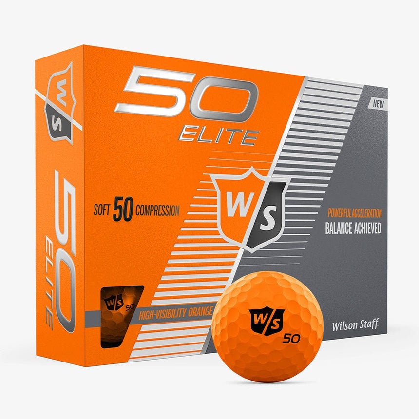 Wilson Staff Fifty Elite Golf Balls - Orange - 2023