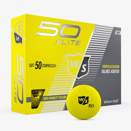 Wilson Staff Fifty Elite Golf Balls - Yellow - 2023