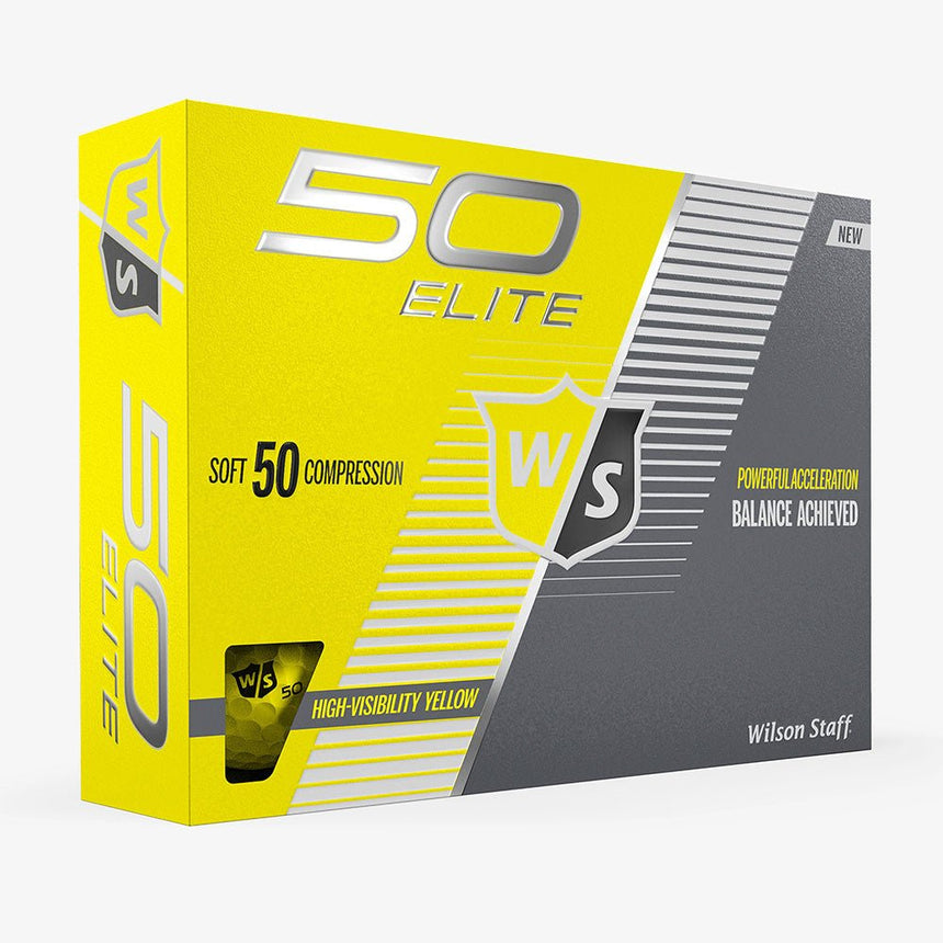 Wilson Staff Fifty Elite Golf Balls - Yellow - 2023