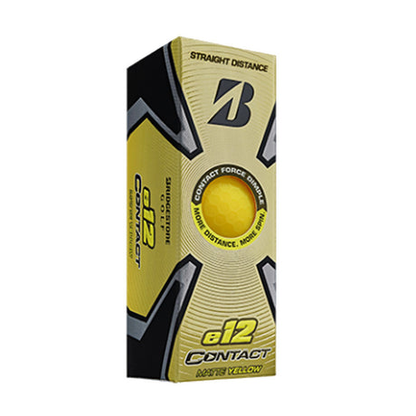 Bridgestone e12 Contact Golf Balls - Matte Yellow - 2023