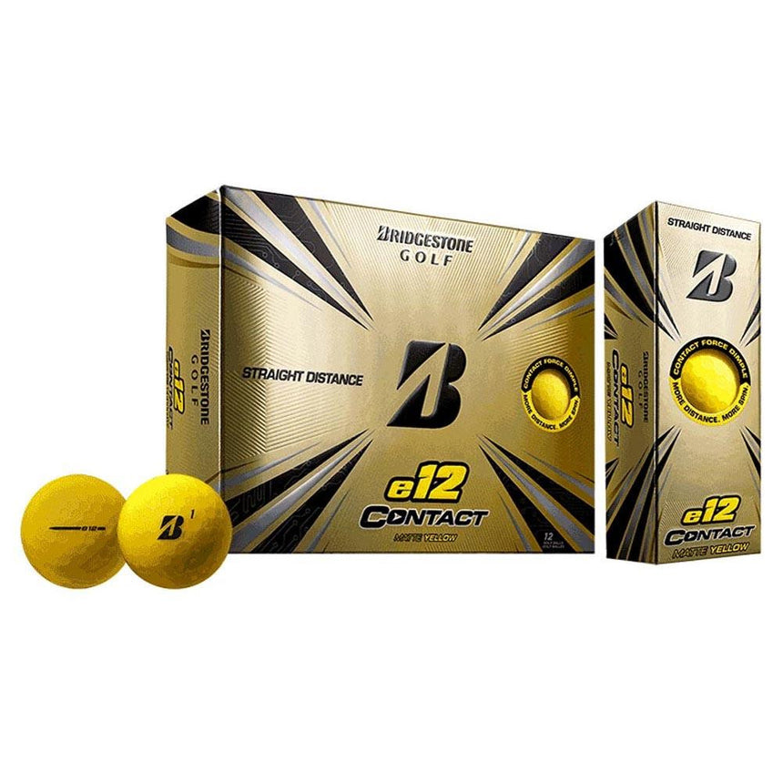 e12 Contact Golf Balls - Matte Yellow