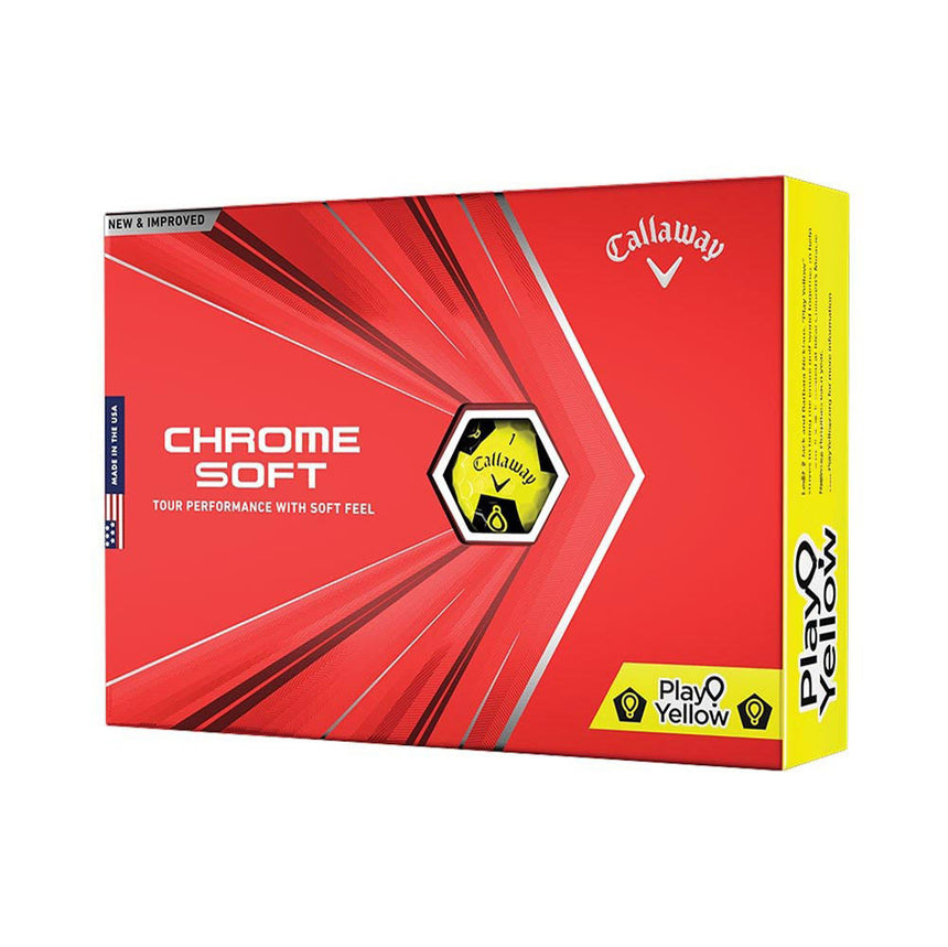Chrome Soft Truvis Play Yellow Golf Balls