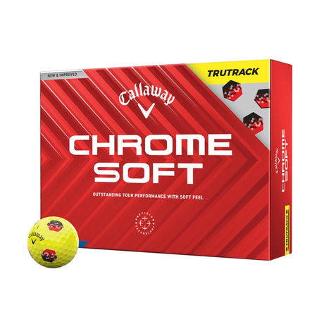 Callaway Chrome Soft TruTrack Golf Balls - Yellow - 2024