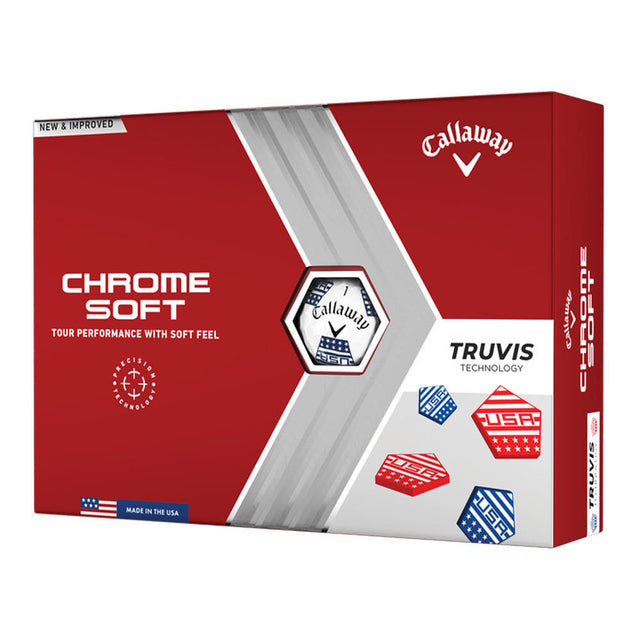 Callaway Chrome Soft Truvis USA Golf Balls - 2022