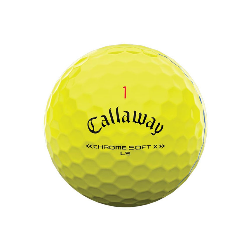 Callaway Chrome Soft X LS Triple Track Golf Balls - Yellow - 2022