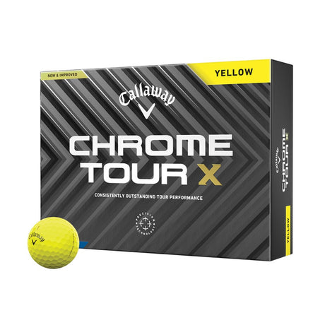 Callaway Chrome Tour X Golf Balls - Yellow - 2024