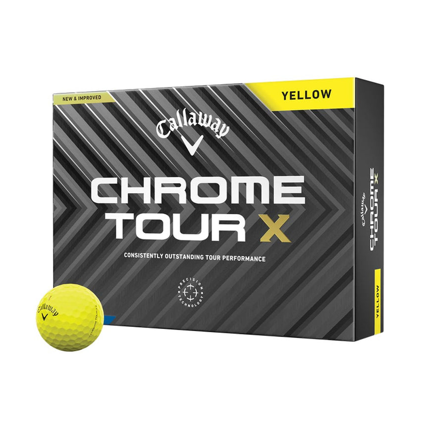 Callaway Chrome Tour X Golf Balls - Yellow - 2024
