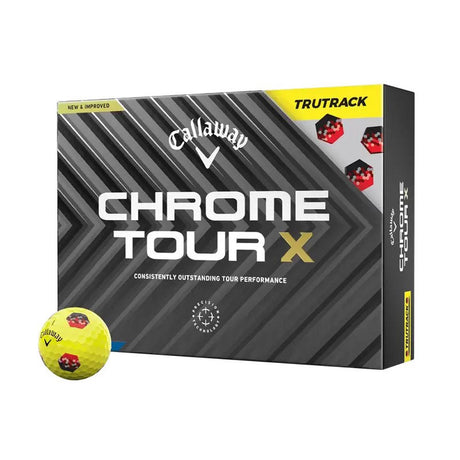 Callaway Chrome Tour X TruTrack Golf Balls - Yellow - 2024