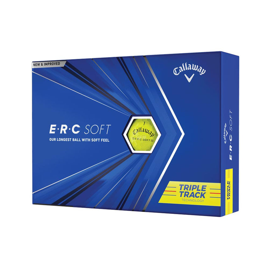 ERC Soft Triple Track Golf Balls - Yellow