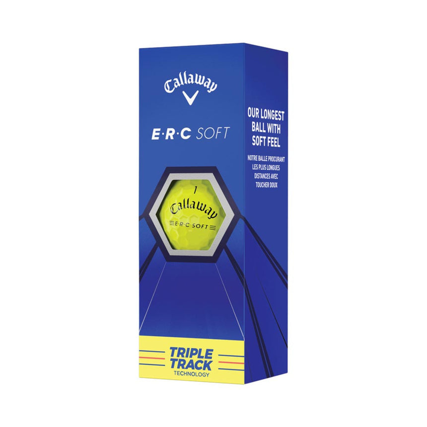 ERC Soft Triple Track Golf Balls - Yellow