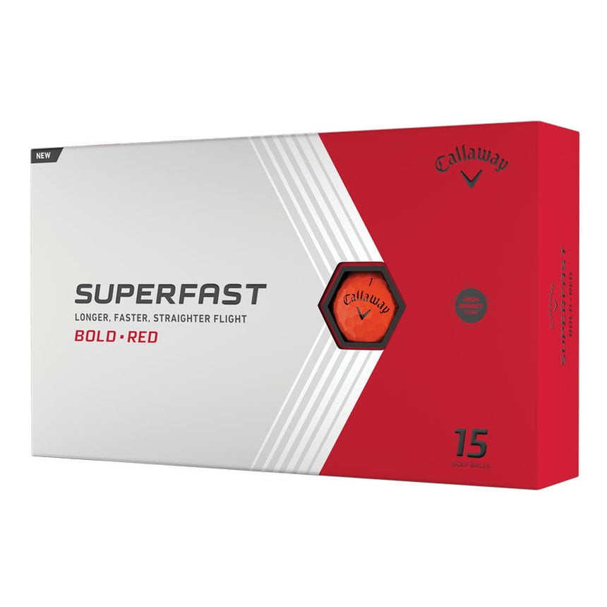 Callaway Superfast Golf Balls - Bold Red - 15 Pack