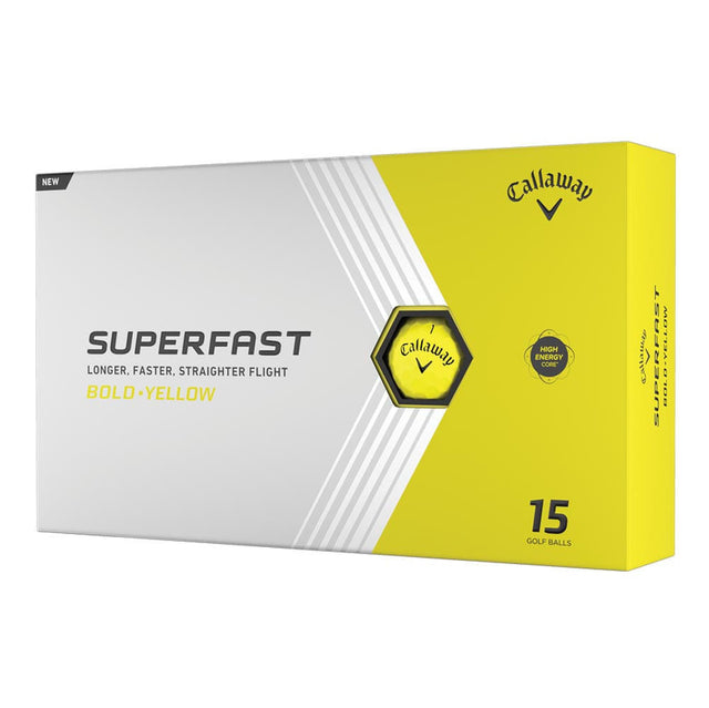 Callaway Superfast Golf Balls - Bold Yellow - 15 Pack