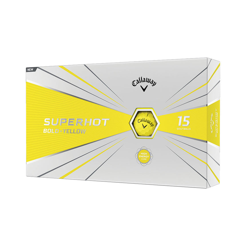 Superhot Bold Golf Balls - 15 Pack - Yellow