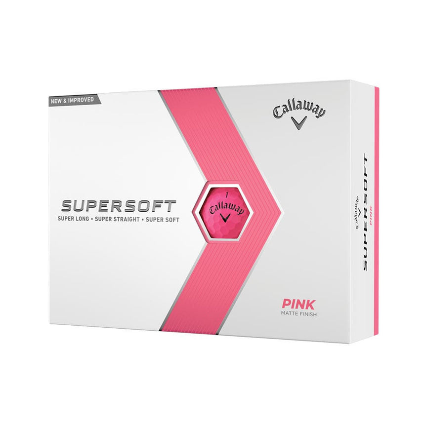 Callaway Supersoft Golf Balls - Matte Pink - 2023