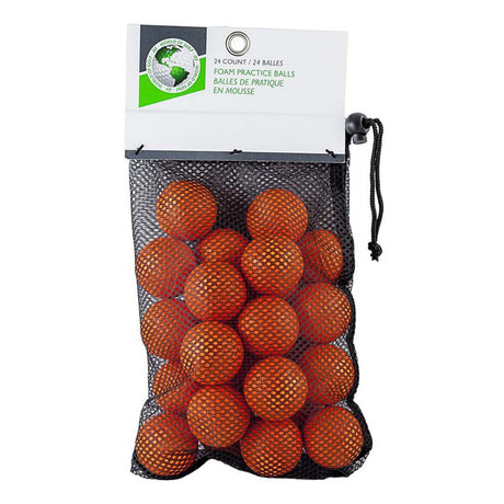 JEF World of Golf Foam Practice Golf Balls - 24 Count - Orange