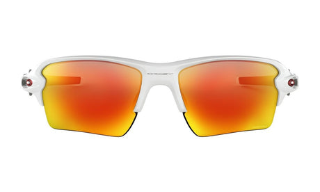 Flak 2.0 XL Sunglasses - Polished White/Prizm Ruby