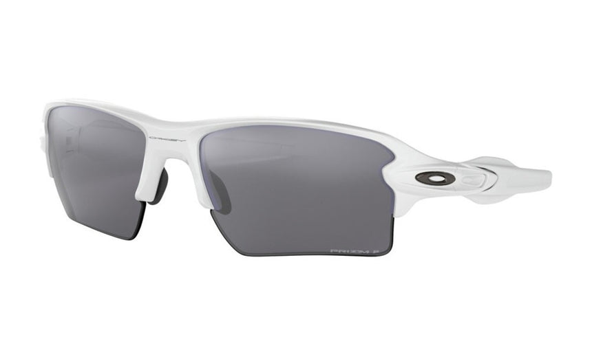 Flak 2.0 XL Sunglasses - Polished White/White/Prizm Black Polarized