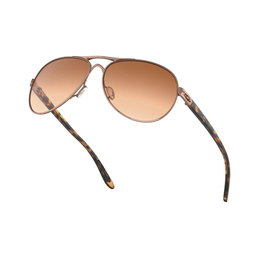 Oakley Women's Feedback Sunglasses - Rose Gold/VR50 Brown Gradient