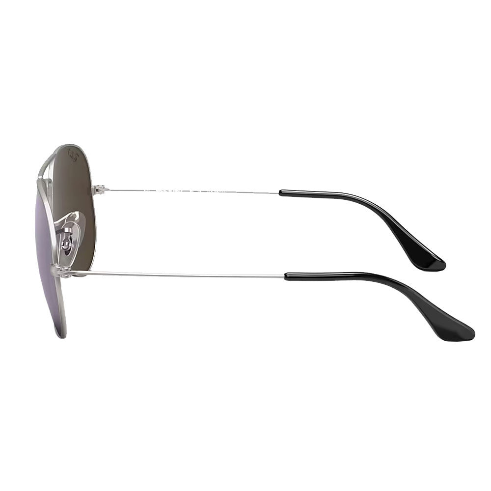 Ray-Ban Aviator Mirror - Matte Silver/Mirror Grey