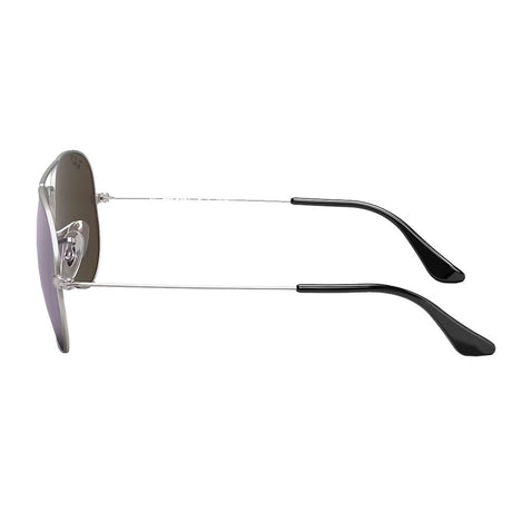 Ray-Ban Aviator Mirror - Matte Silver/Mirror Grey
