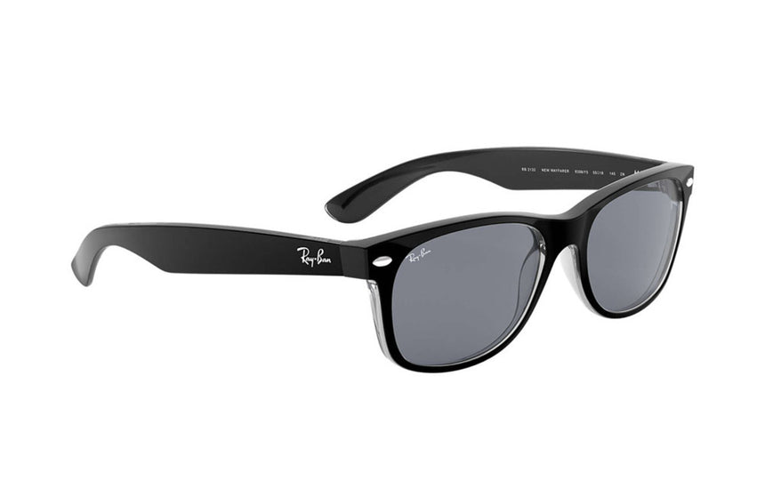 Ray-Ban New Wayfarer Classic - Transparent Black/Blue Washed