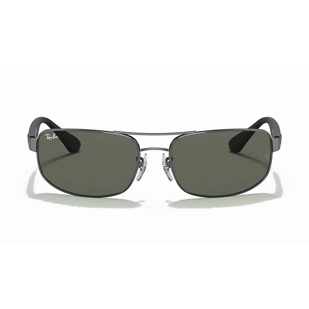 Ray-Ban RB3445 - Gunmetal Black/Green Solid Color
