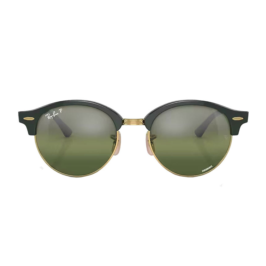 Ray-Ban Clubround Chromance - Polished Green on Gold/Green Polarized