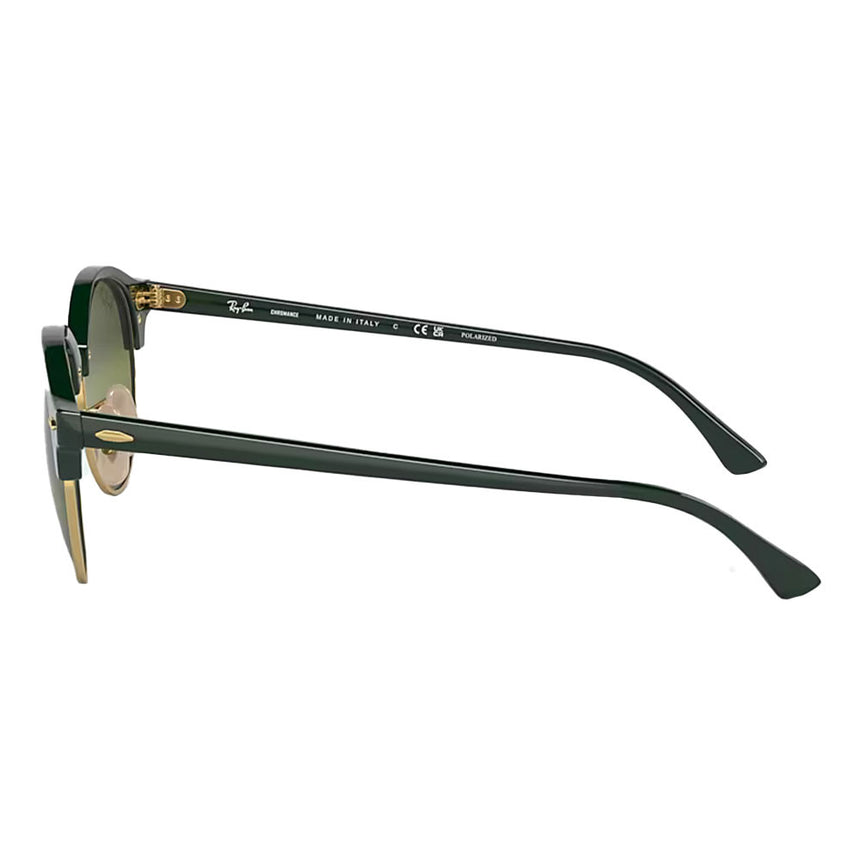 Ray-Ban Clubround Chromance - Polished Green on Gold/Green Polarized