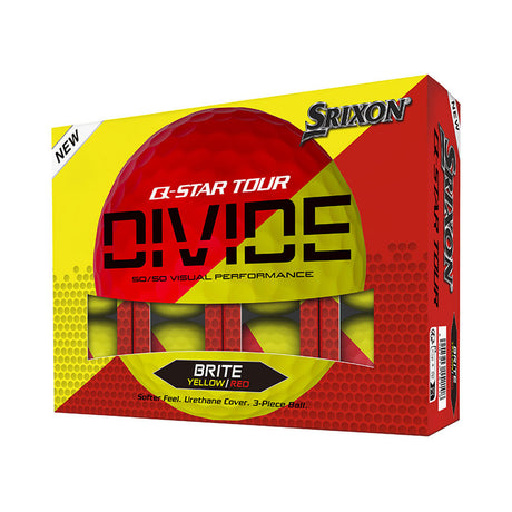 Srixon Q-Star Tour Divide Golf Balls - Red - 2024