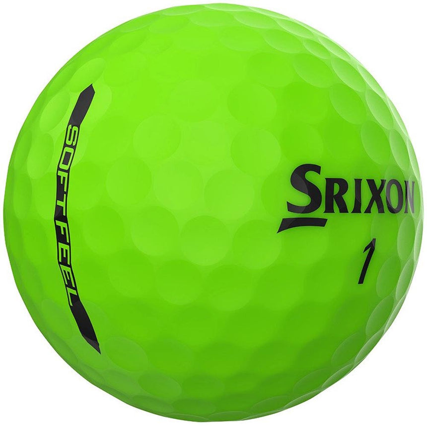 Srixon Soft Feel Brite Golf Balls - Brite Green - 2023
