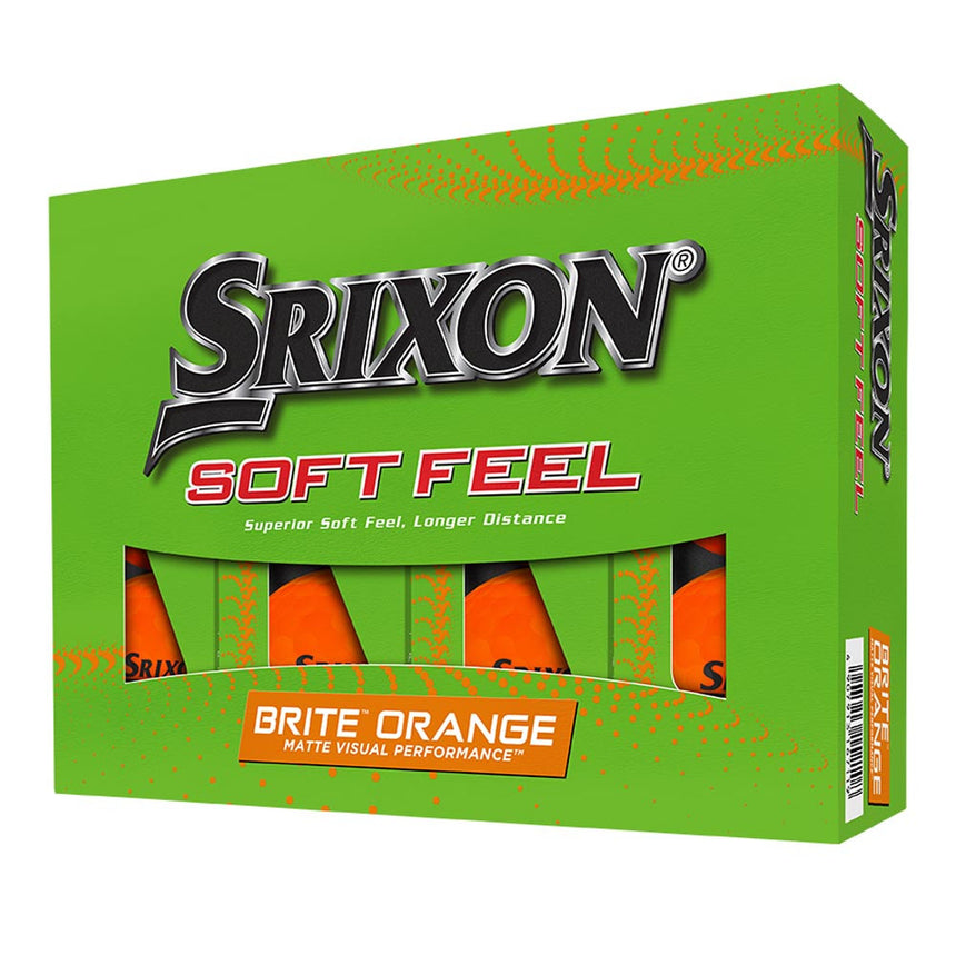 Srixon Soft Feel Brite Golf Balls - Brite Orange - 2023