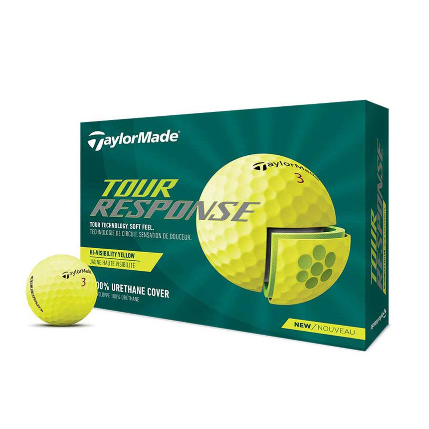 Taylormade Tour Response Golf Balls - Yellow - 2022