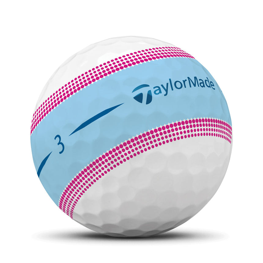 Taylormade Tour Response Stripe Golf Balls - Blue/Pink