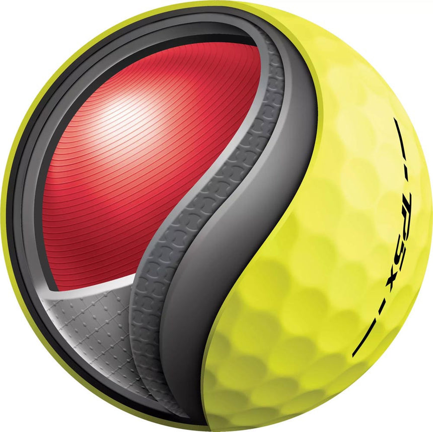Taylormade TP5X Golf Balls - Yellow - 2024