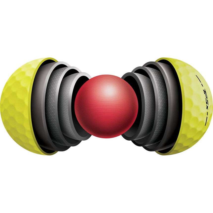Taylormade TP5X Golf Balls - Yellow - 2024