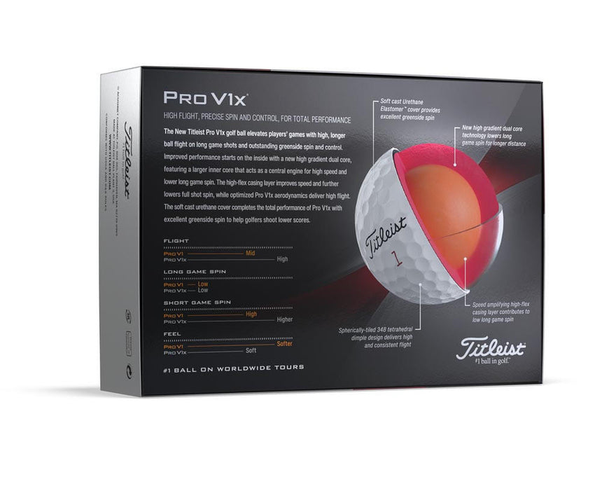 Titleist Pro V1x Golf Balls - 2023