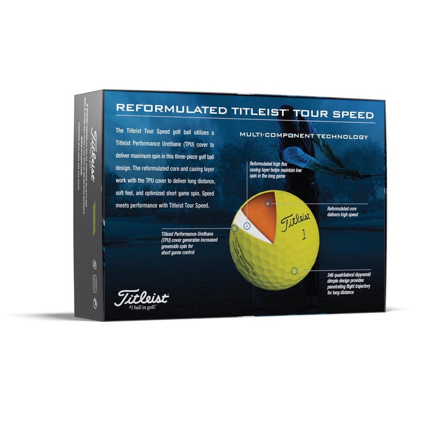 Titleist Tour Speed Golf Balls - Yellow - 2022