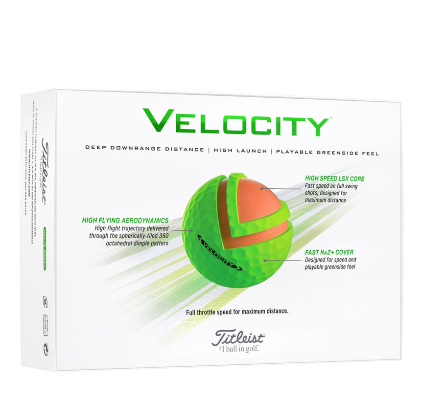 Velocity Double Digit Golf Balls - Matte Green - 2024