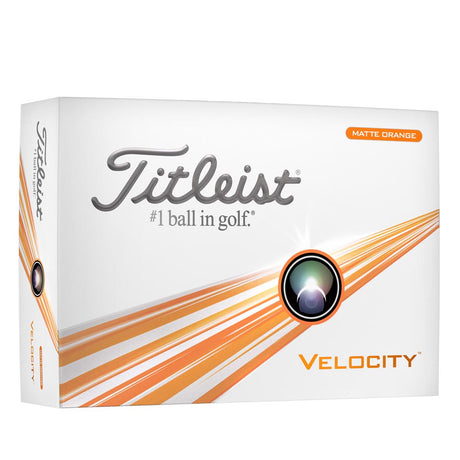 Titleist Velocity Double Digit Golf Balls - Matte Orange - 2024