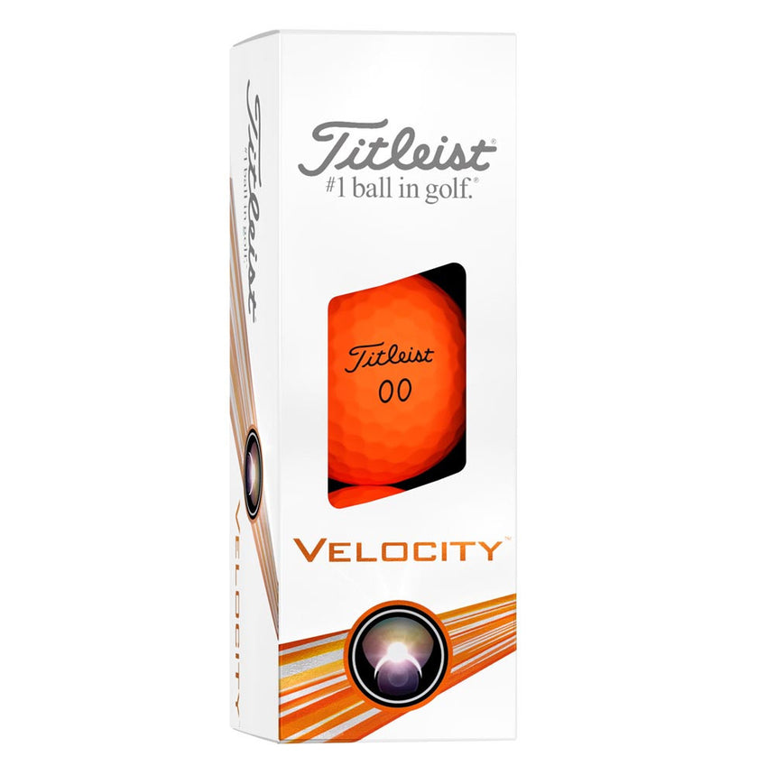 Titleist Velocity Double Digit Golf Balls - Matte Orange - 2024