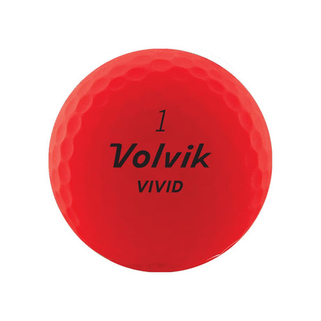 Volvik Vivid Golf Balls - Matte Red - 2022