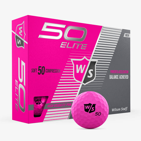 Wilson Staff Fifty Elite Golf Balls - Pink - 2023