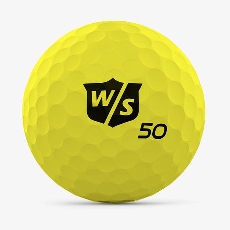 Wilson Staff Fifty Elite Golf Balls - Yellow - 2023