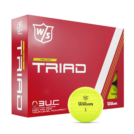 Wilson Staff Triad Golf Balls - Yellow